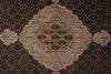 Load image into Gallery viewer, 6.8 x 6.8 Round Quality Wool and Silk Rug Black #F-4059