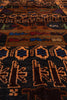 Load image into Gallery viewer, 3.8 x 6.4 Brown Wool Afghan Baluch Rug #F-3239