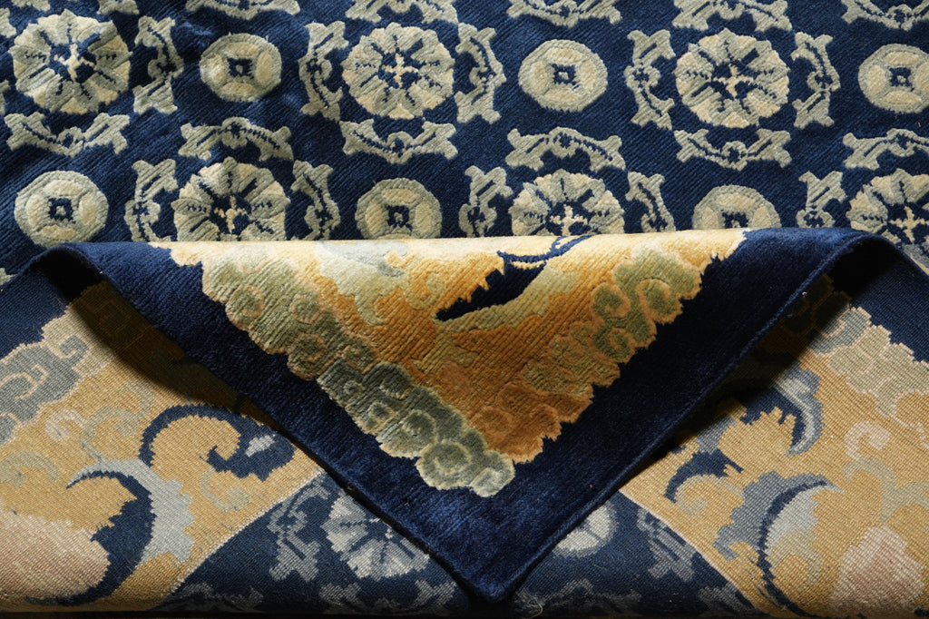 10 x 13 Modern Transitional Handmade Wool Rug #F-4407