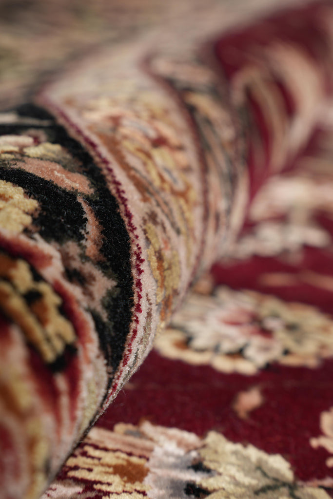 7.0 x 7.0 Round Wool and Silk High Quality Rug #F-4060