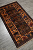 Load image into Gallery viewer, 3.8 x 6.4 Brown Wool Afghan Baluch Rug #F-3239