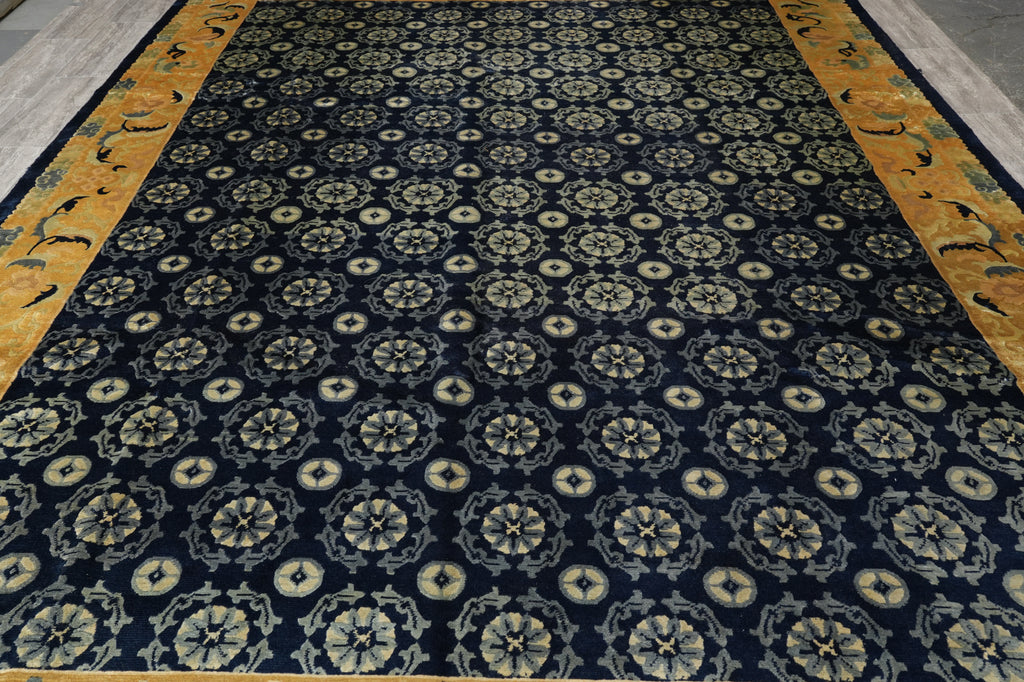 10 x 13 Modern Transitional Handmade Wool Rug #F-4407