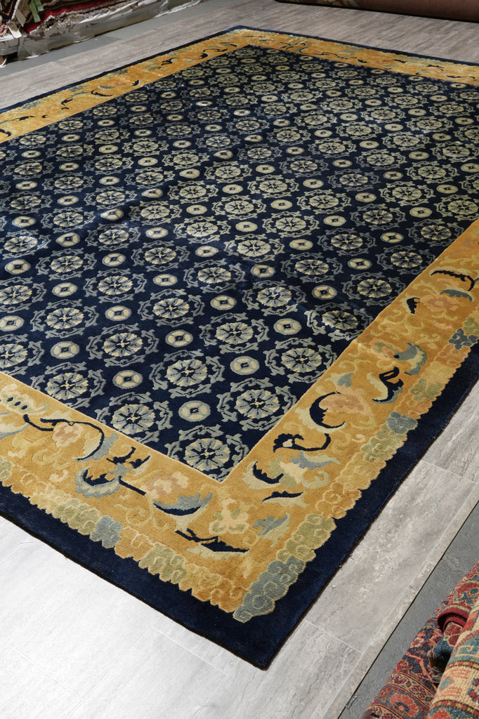 10 x 13 Modern Transitional Handmade Wool Rug #F-4407