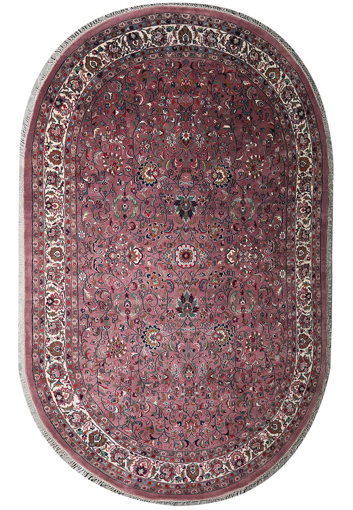 5.7 x 8.0 Oval New Handmade Wool Rug #F-4061