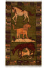 Load image into Gallery viewer, 3.7 x 6.9 Lion Horse Cow Tribal Rug #F-3235