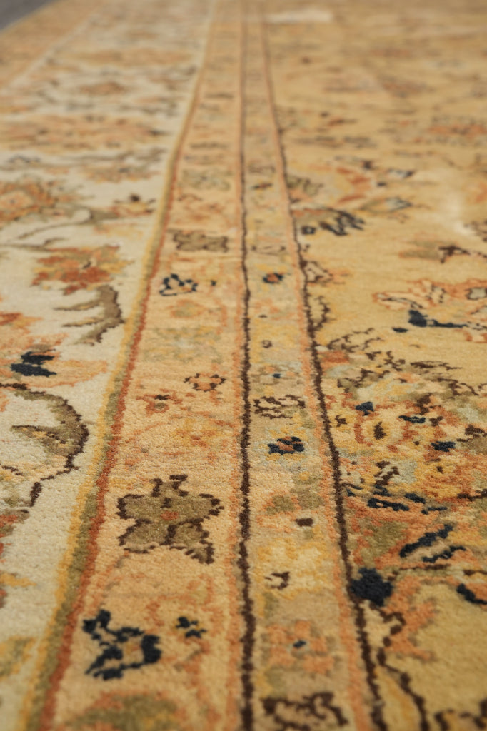 8x10 Quality Handmade Jaipour Rug Dense Wool Neutral Gold #F-4403