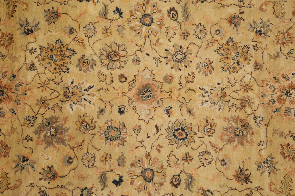 8x10 Quality Handmade Jaipour Rug Dense Wool Neutral Gold #F-4403