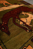 Load image into Gallery viewer, 3.7 x 6.9 Lion Horse Cow Tribal Rug #F-3235