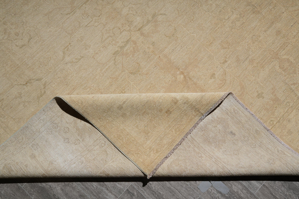 8 x 9.6 Chobi Handmade Rug Neutrals Faded Colors Naturals Wool #77503