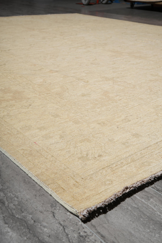 8 x 9.6 Chobi Handmade Rug Neutrals Faded Colors Naturals Wool #77503