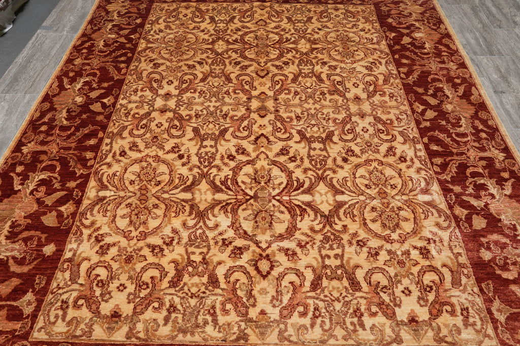 7.1 x 9.9 High Quality Silky Wool Handmade Rug #PIX-6009