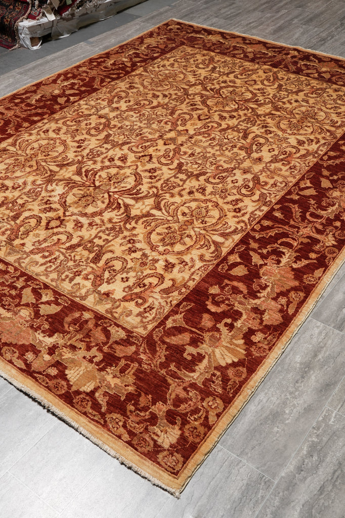 7.1 x 9.9 High Quality Silky Wool Handmade Rug #PIX-6009