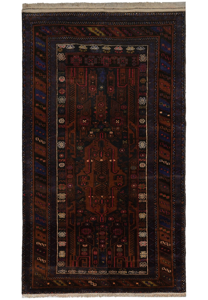 3.8 x 6.8 Afghan Baluchistan Rug #F-3238