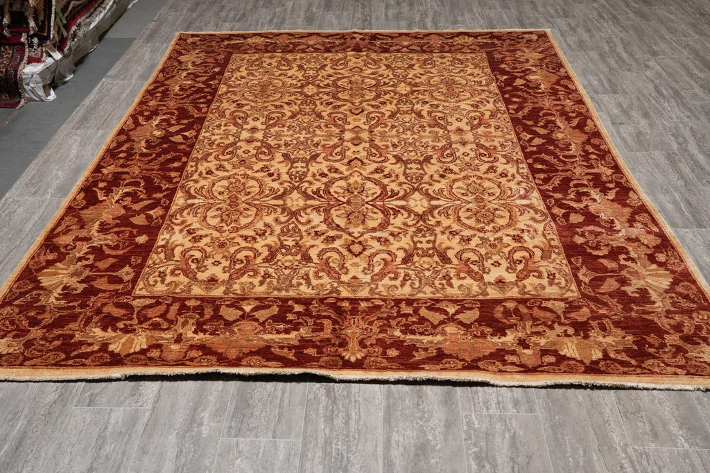 7.1 x 9.9 High Quality Silky Wool Handmade Rug #PIX-6009