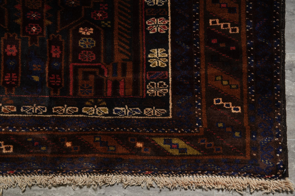 3.8 x 6.8 Afghan Baluchistan Rug #F-3238