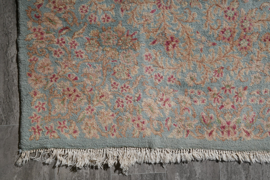 11 x 19 Authentic Antique Persian Kerman Estate Rug Light blue #23960