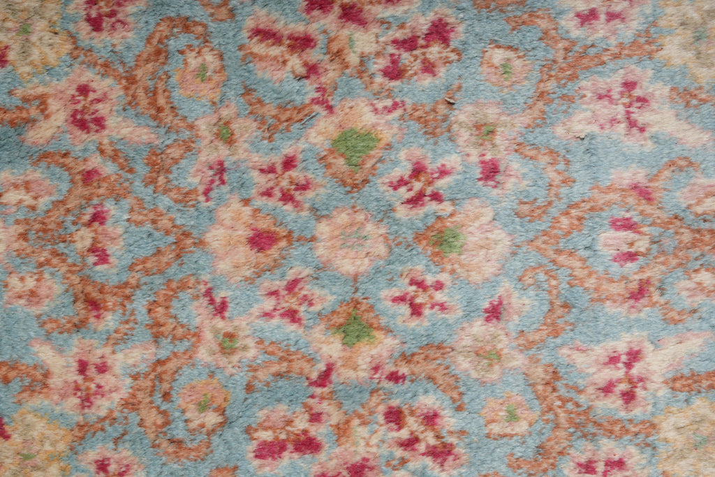 11 x 19 Authentic Antique Persian Kerman Estate Rug Light blue #23960