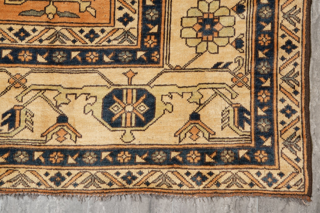 8.2 x 9.4 Authentic Chechen Kazak Rug Handmade Afghanistan #PIX-23849