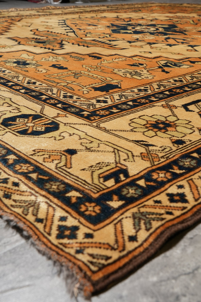 8.2 x 9.4 Authentic Chechen Kazak Rug Handmade Afghanistan #PIX-23849