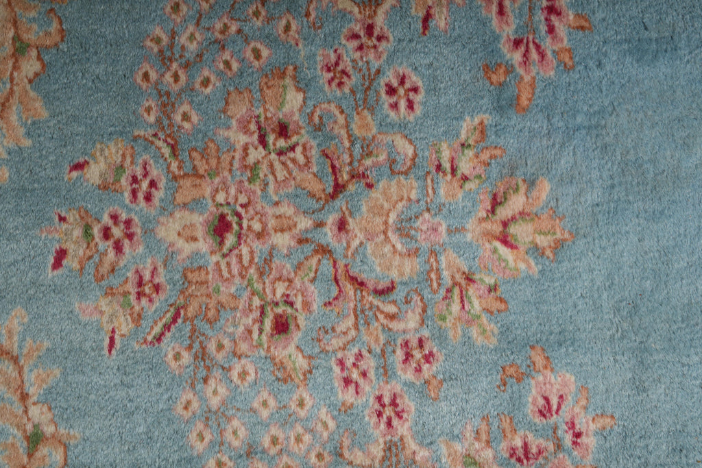11 x 19 Authentic Antique Persian Kerman Estate Rug Light blue #23960