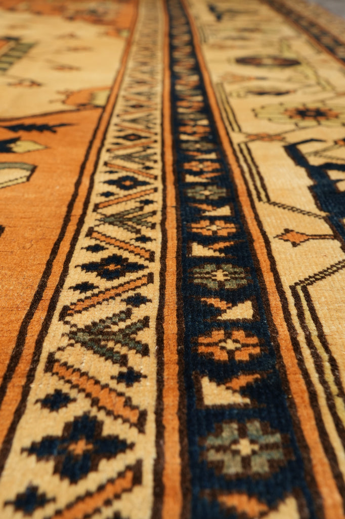 8.2 x 9.4 Authentic Chechen Kazak Rug Handmade Afghanistan #PIX-23849