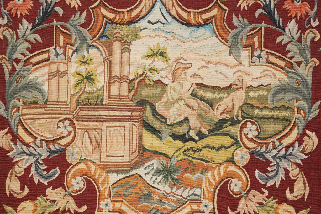 2.6 x 10 Hanging Tapestry Runner Handmade Wool and Silk #F-3030