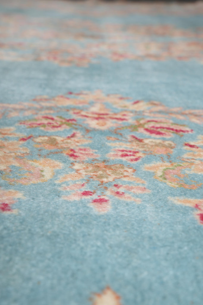 11 x 19 Authentic Antique Persian Kerman Estate Rug Light blue #23960