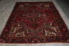 Load image into Gallery viewer, 8 x 9.8 Semi Antique Persian Heriz Iran Rug #B-73869
