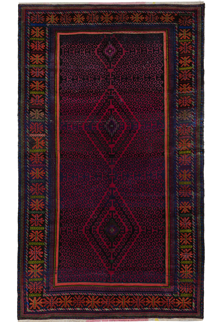 4.6 x 8 Afghan Village Rug Vasirestan #F-3248