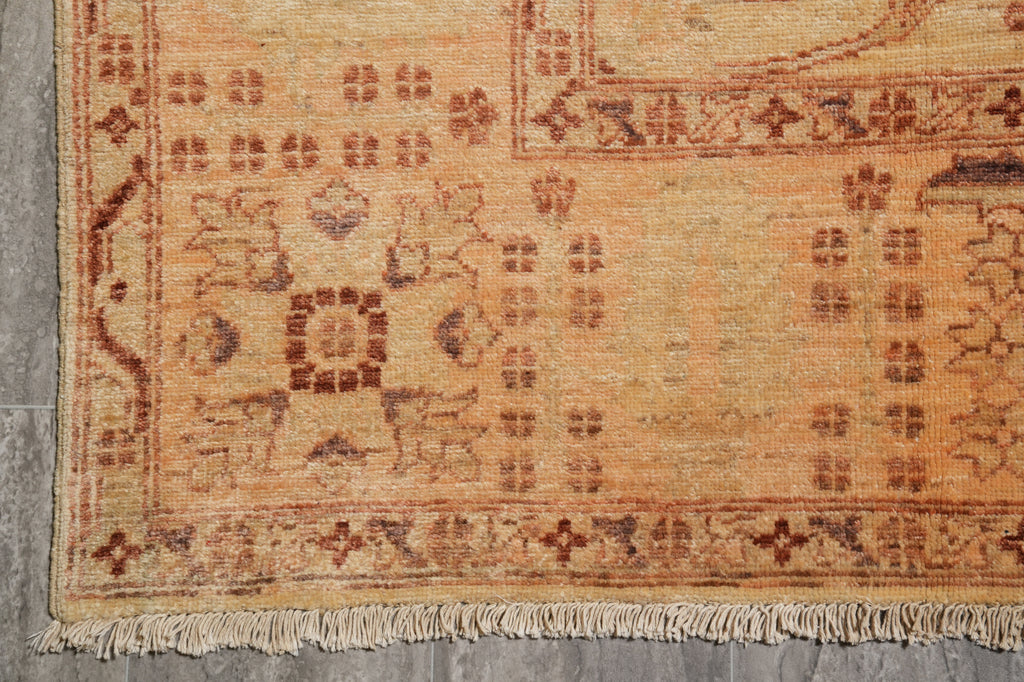 8 x 9.9 Chobi Peshawar Zigler Rug Neutrals Light Green #PIX-4143