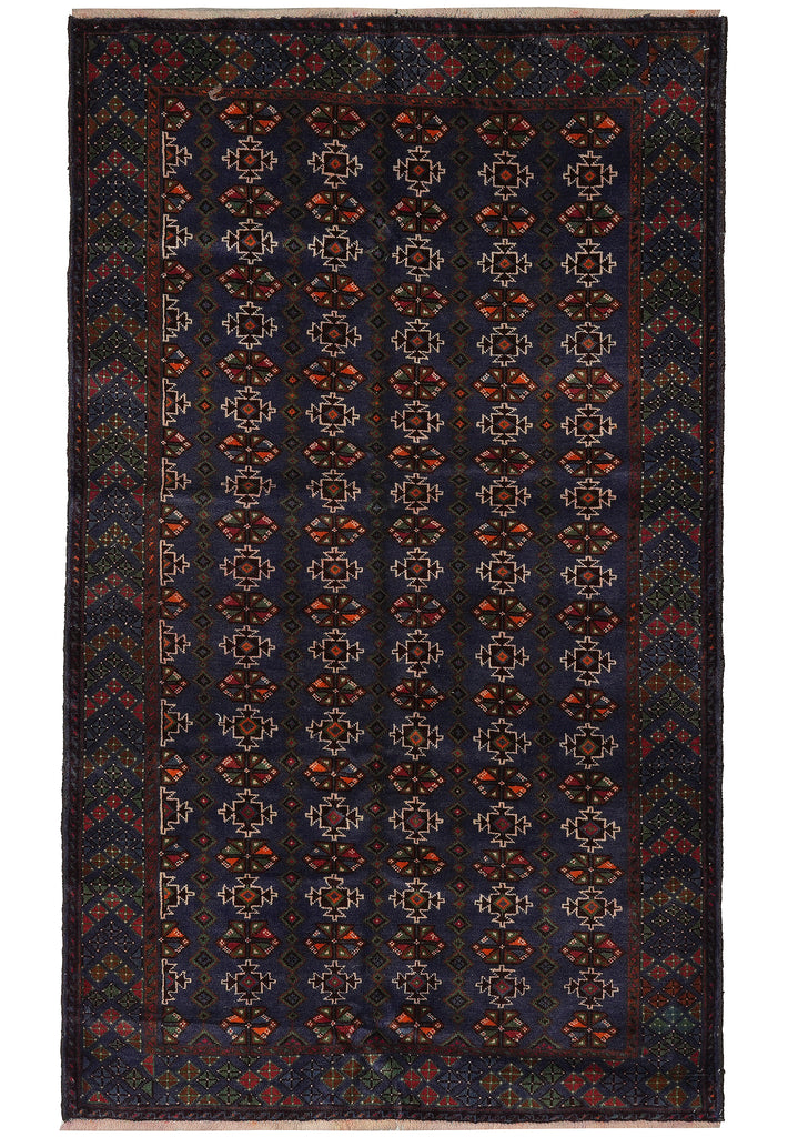 4 x 6  Afghan Turkman Baluch Rug Wool #F-3249