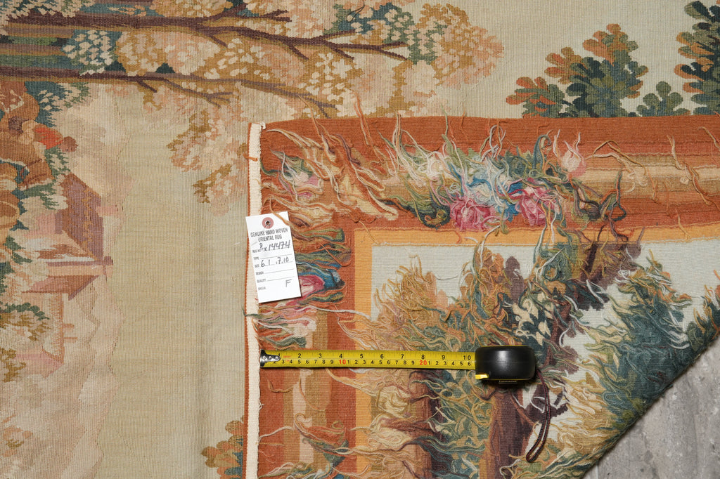 6 x 8 Handmade Pictorial Tapestry 17th Century French Pattern Scenery Rug #PIX-14474