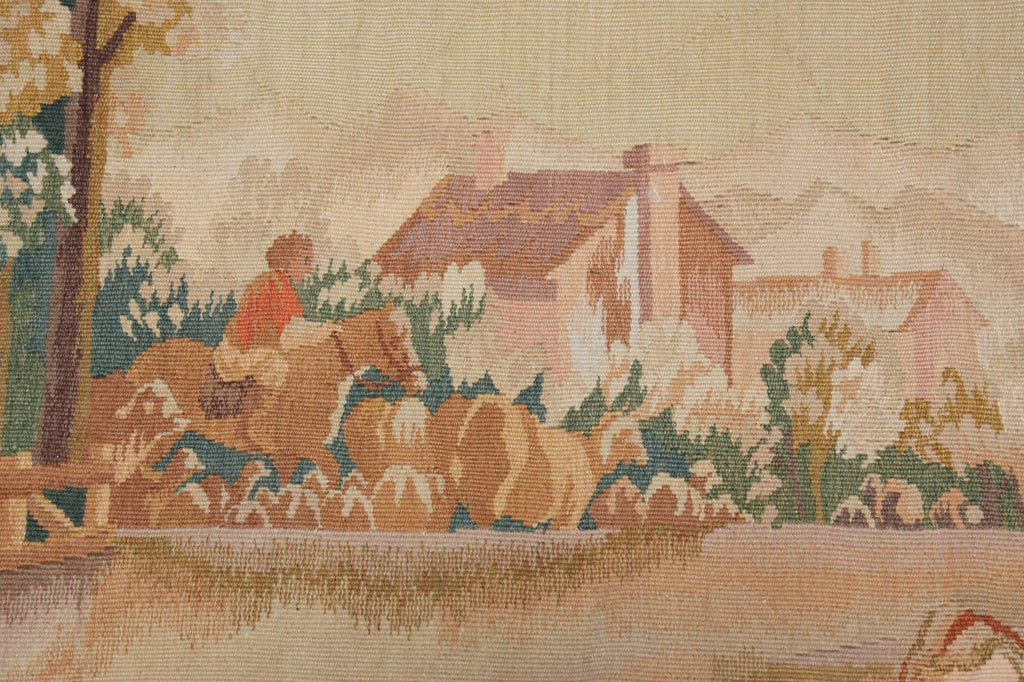 6 x 8 Handmade Pictorial Tapestry 17th Century French Pattern Scenery Rug #PIX-14474