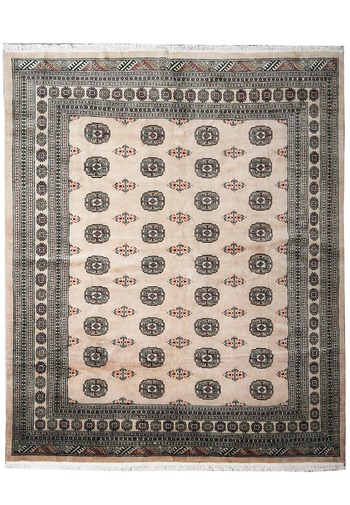 6.9 x 7.6 New Handmade Square Pakistan Bokhara Rug #F-4062