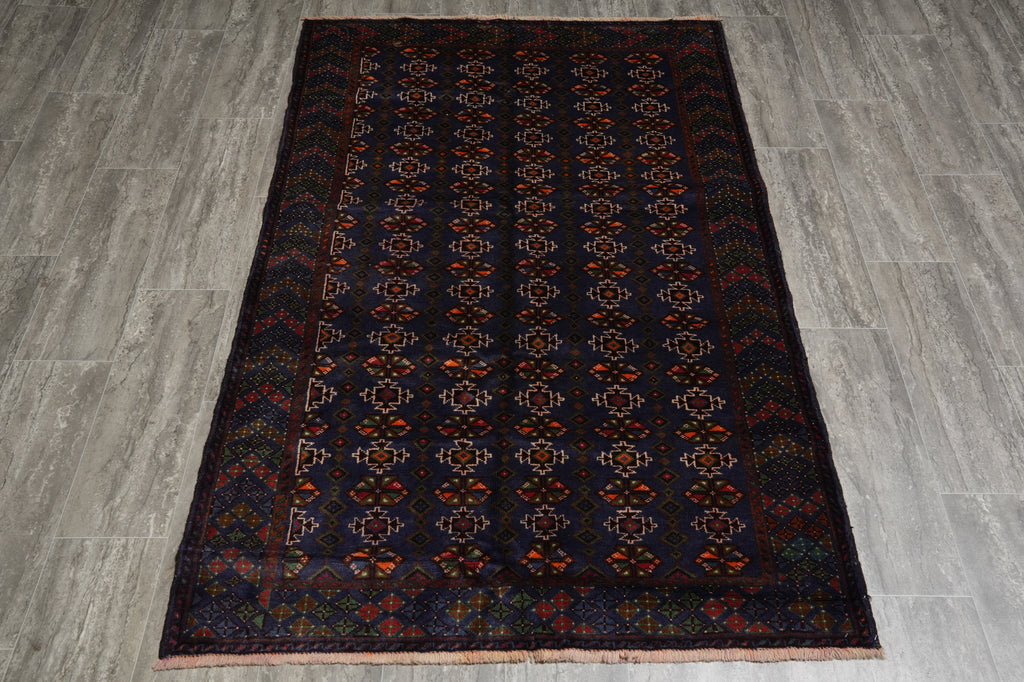 4 x 6  Afghan Turkman Baluch Rug Wool #F-3249