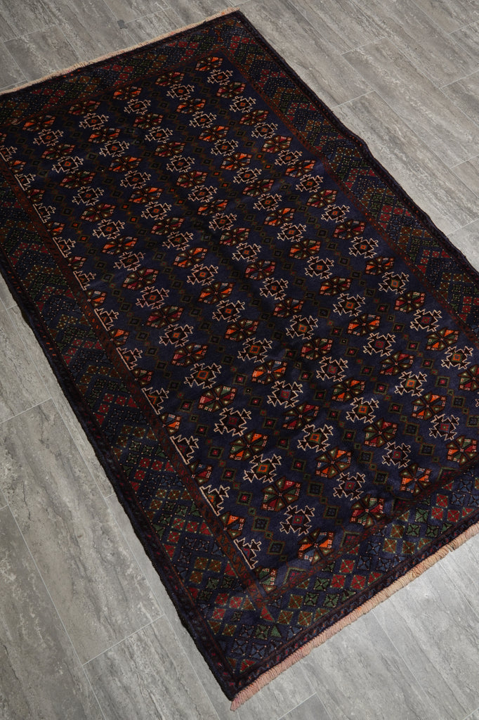 4 x 6  Afghan Turkman Baluch Rug Wool #F-3249