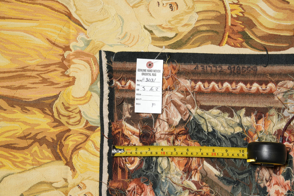 5 x 6 Pictorial Handmade Tapestry Reproduction of 17 Th French Century #F-3031