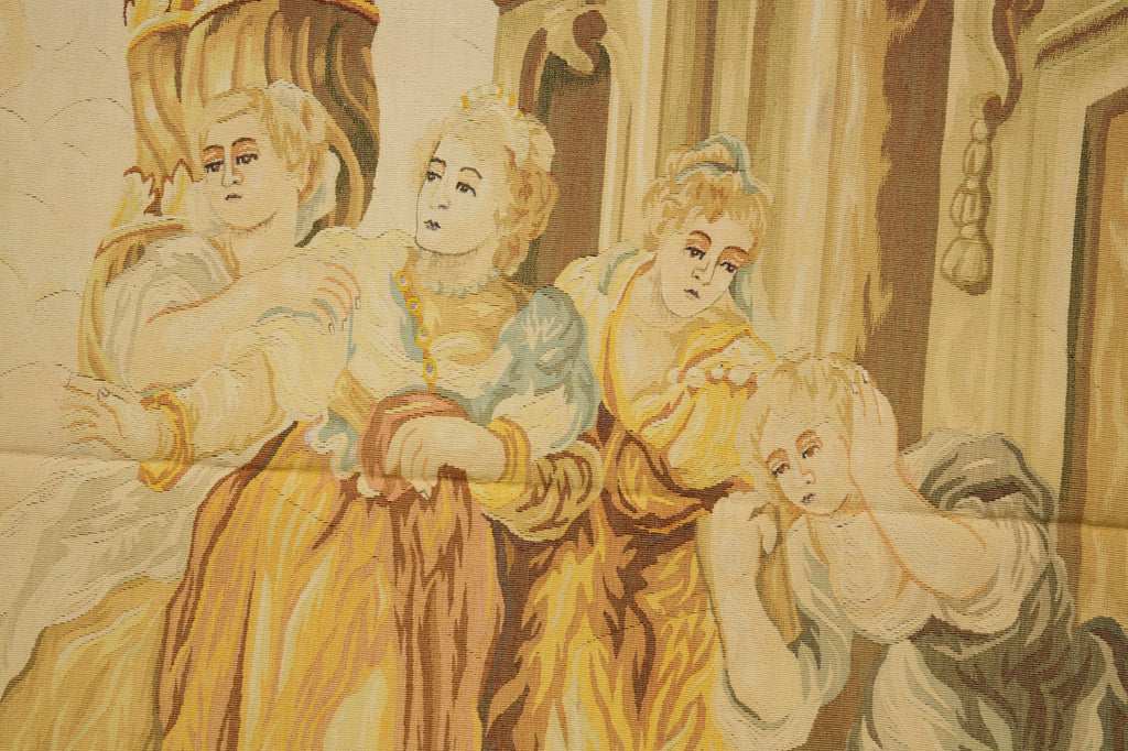 5 x 6 Pictorial Handmade Tapestry Reproduction of 17 Th French Century #F-3031