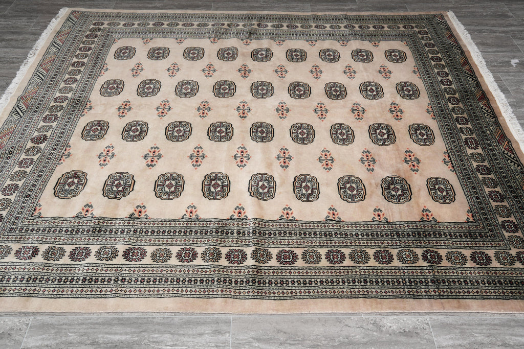 6.9 x 7.6 New Handmade Square Pakistan Bokhara Rug #F-4062