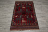 Load image into Gallery viewer, 4 x 6 Handmade Afghan Village Art and Craft Rug Animal Pattern Tribal Pictorial Carpet #F-3250