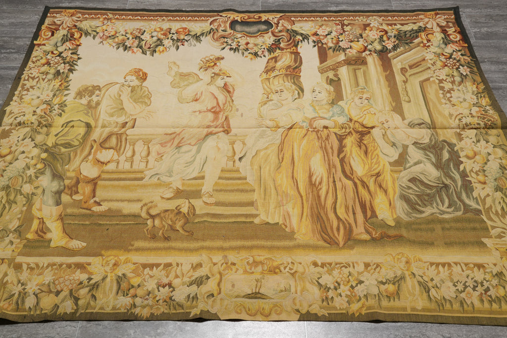 5 x 6 Pictorial Handmade Tapestry Reproduction of 17 Th French Century #F-3031