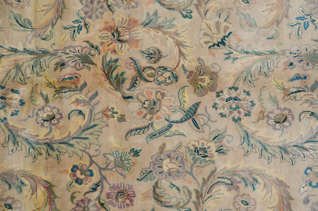 7.8 x 10.9 Chobi Peshawar Rug Tan With Green #F-4399