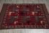 Load image into Gallery viewer, 4 x 6 Handmade Afghan Village Art and Craft Rug Animal Pattern Tribal Pictorial Carpet #F-3250