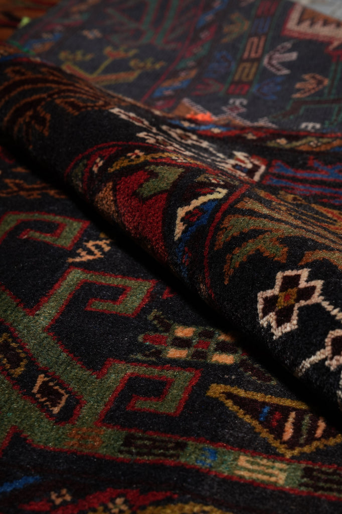 4 x 6.7 Tribal Rug Handmade Afghanistan Wool Animal Motif #F-3247