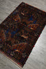 Load image into Gallery viewer, 4 x 6.7 Tribal Rug Handmade Afghanistan Wool Animal Motif #F-3247