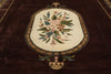 Load image into Gallery viewer, 10.2 x 14 Handmade Wool Rug French Aubusson Brown #F-4408
