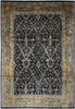 Load image into Gallery viewer, 10 x 13.6 Handmade Nepali Rug Dark Blue and Gold #F-4409