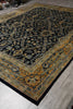 Load image into Gallery viewer, 10 x 13.6 Handmade Nepali Rug Dark Blue and Gold #F-4409