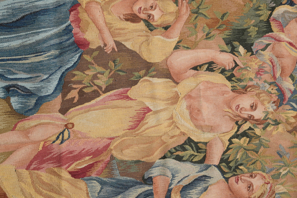 5 x 5 Great Handmade Tapestry Pictorial 17 Century French pattern #PIX-31783