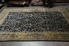 Load image into Gallery viewer, 10 x 13.6 Handmade Nepali Rug Dark Blue and Gold #F-4409